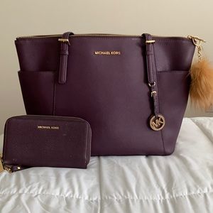 Purple Michael Kors Tote